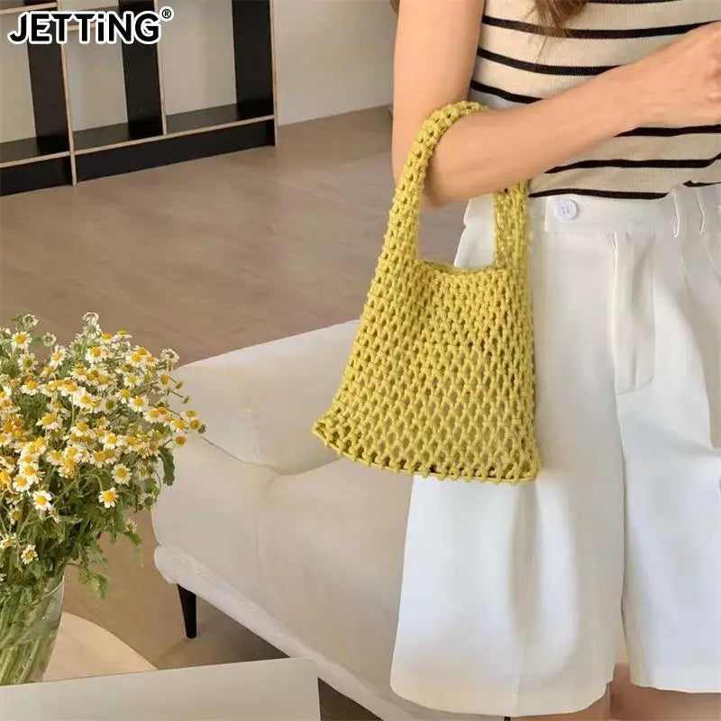 Knitting Crochet Beach Shoulder Bag