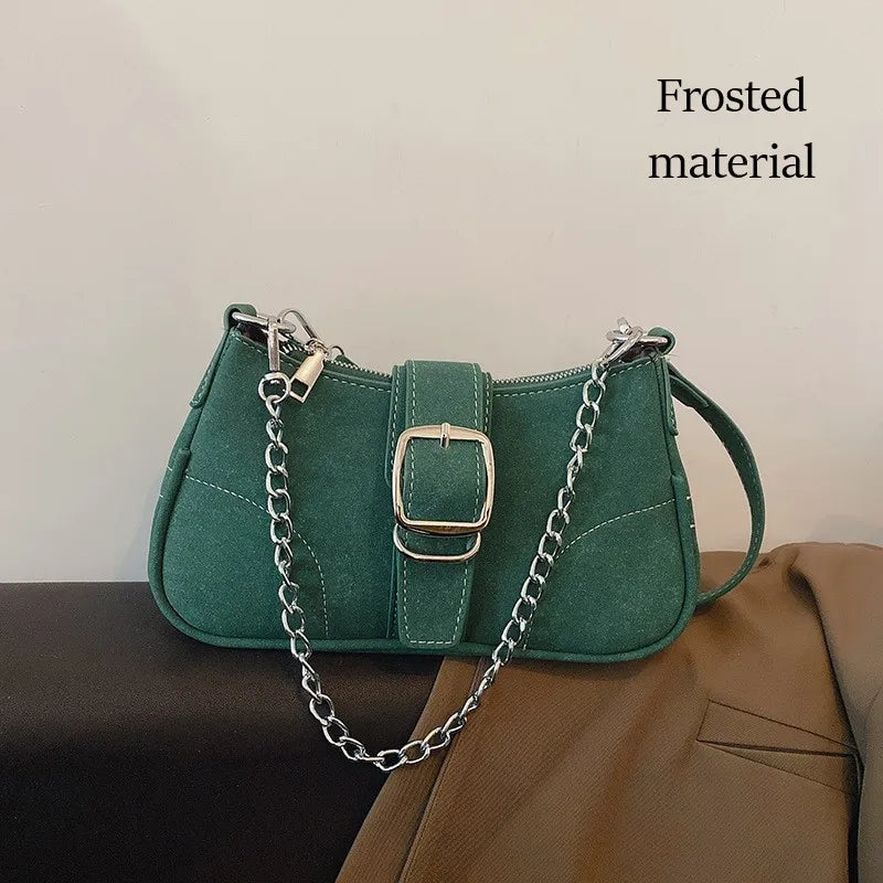 Denim Chain Shoulder Bag