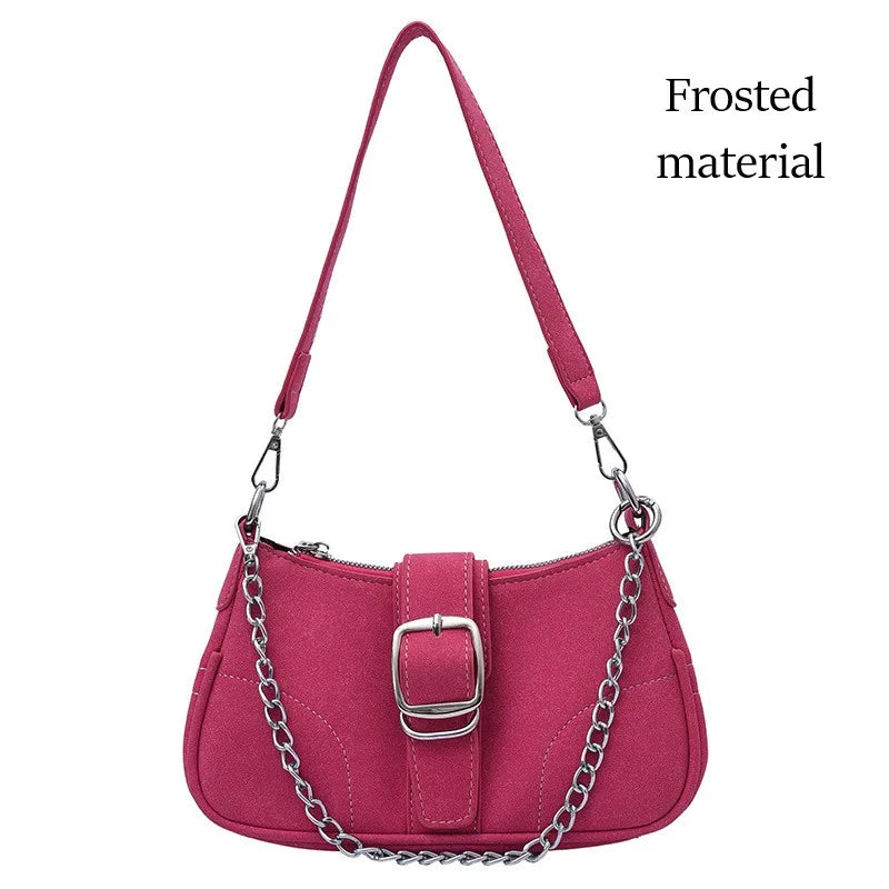 Denim Chain Shoulder Bag