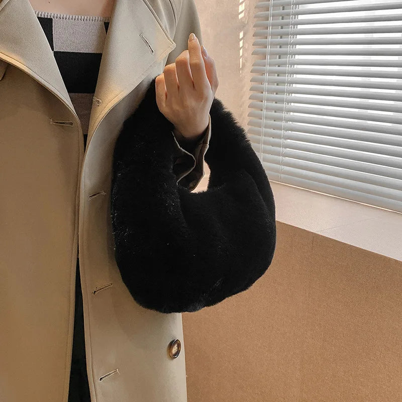 Fur Women's Small Half Moon Bag