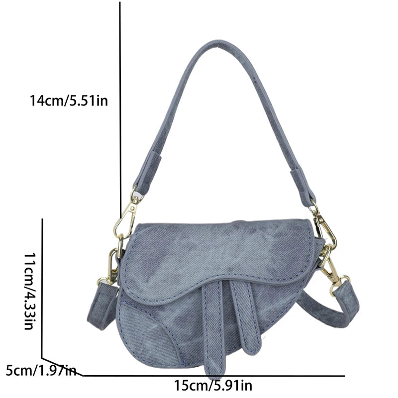 Denim Saddle Crossbody Bags