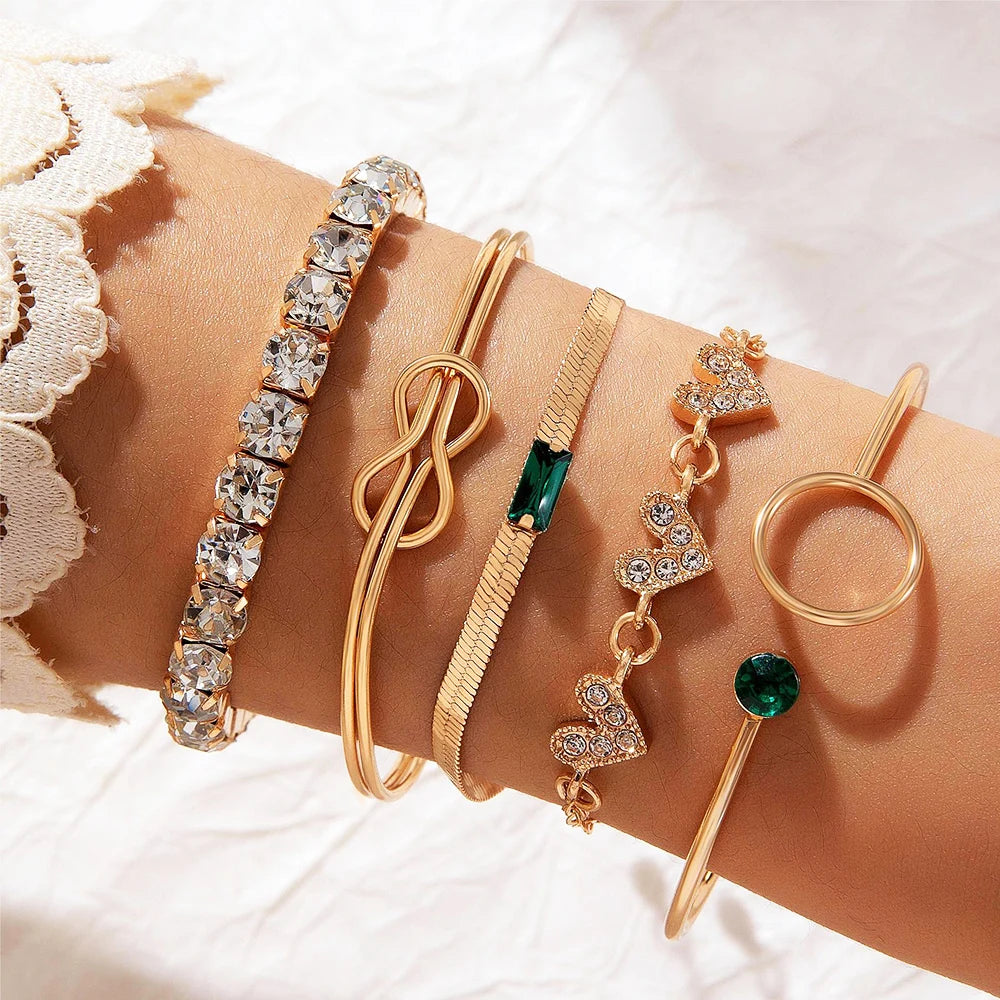 Gemstone Bangle Bracelet Sets