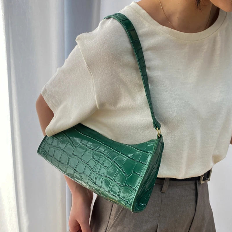 Alligator Pattern Small Handbag