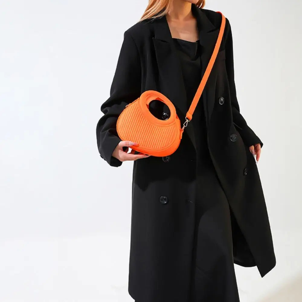 Leather Felt Crossbody Bag