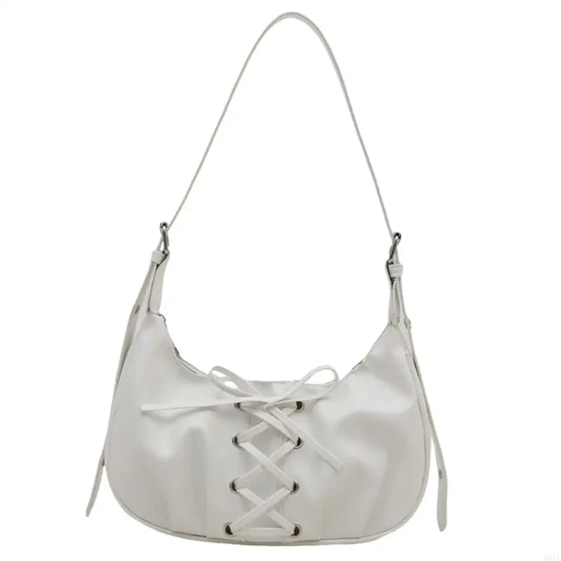 Crossed Leather Y2k Bag