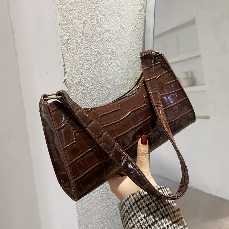Alligator Pattern Small Handbag