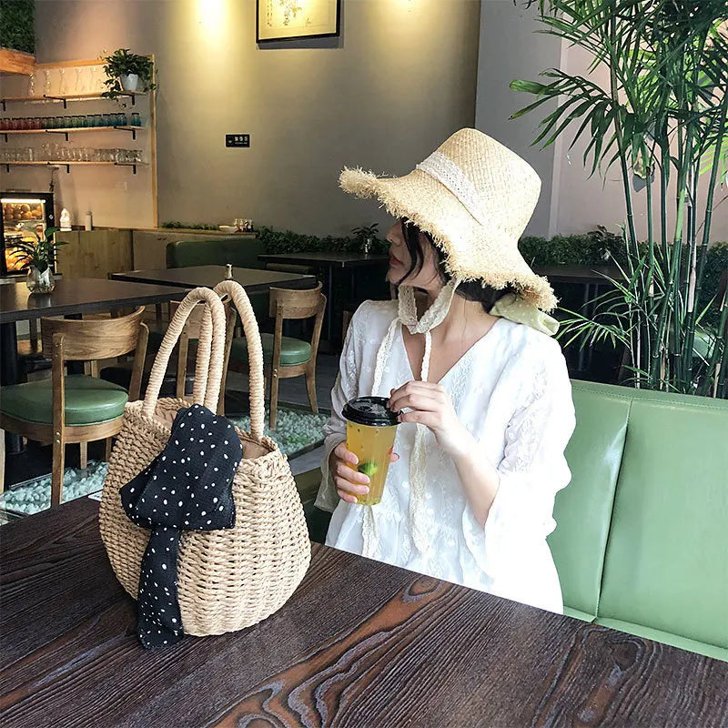 Hand-Woven Rattan Bag
