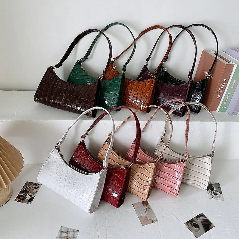 Alligator Pattern Small Handbag