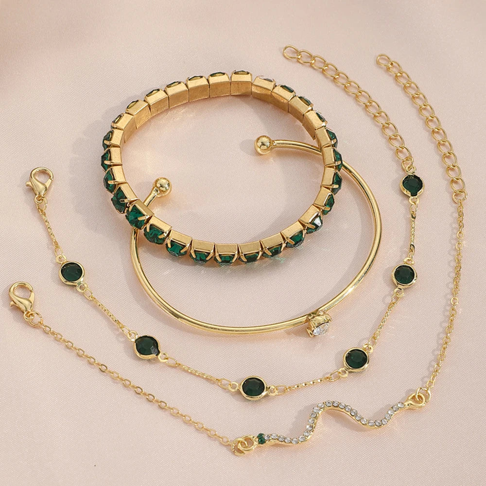 Gemstone Bangle Bracelet Sets