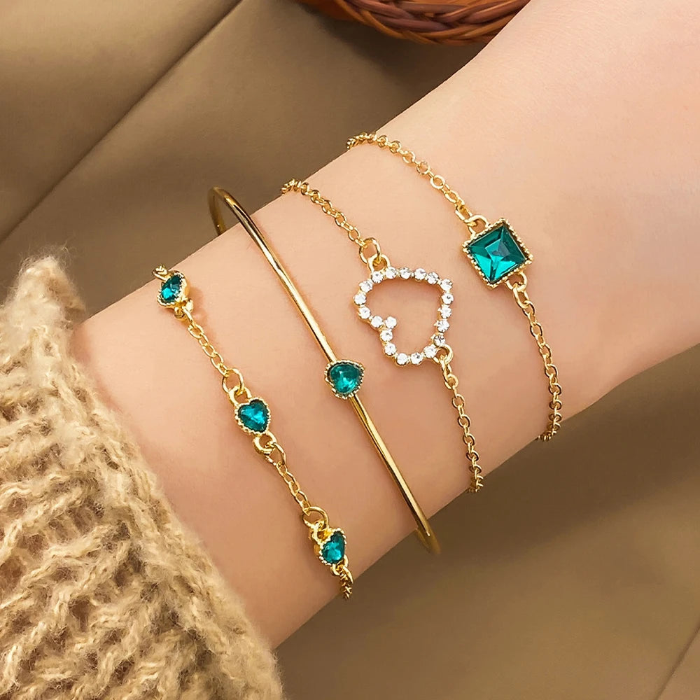 Gemstone Bangle Bracelet Sets