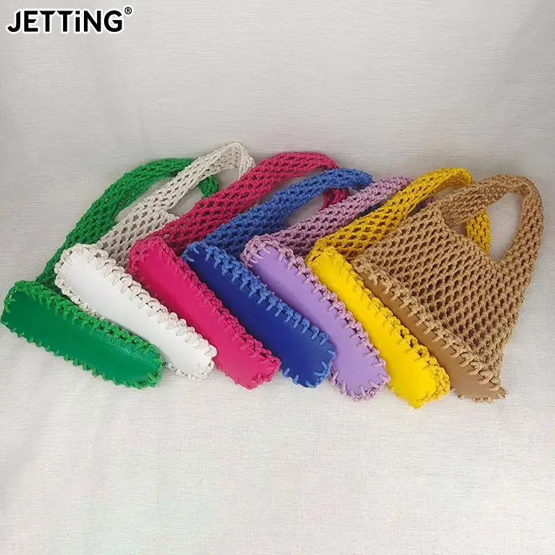 Knitting Crochet Beach Shoulder Bag