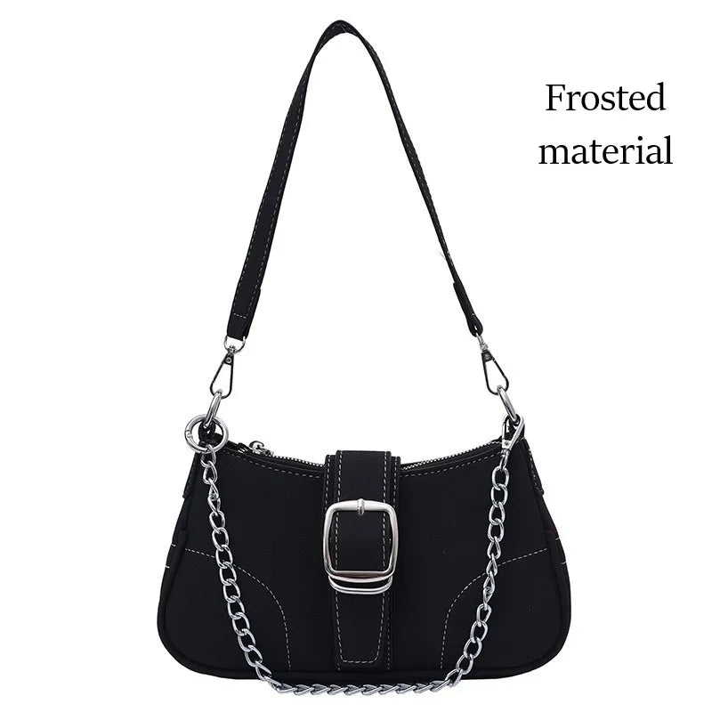 Denim Chain Shoulder Bag