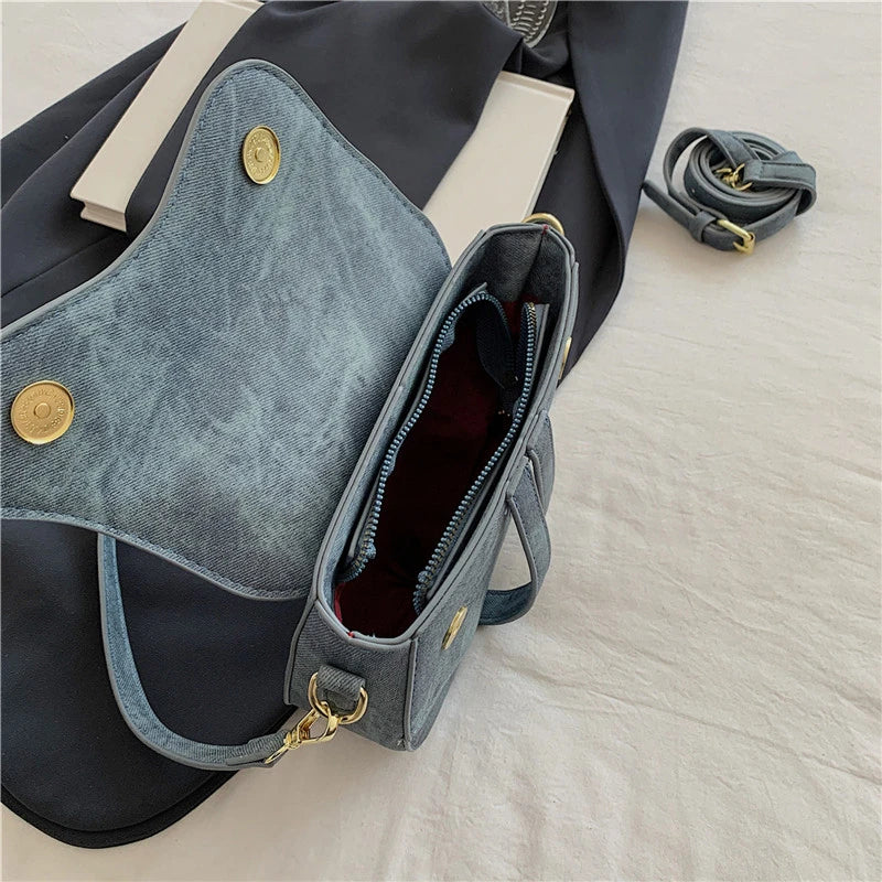 Denim Saddle Crossbody Bags