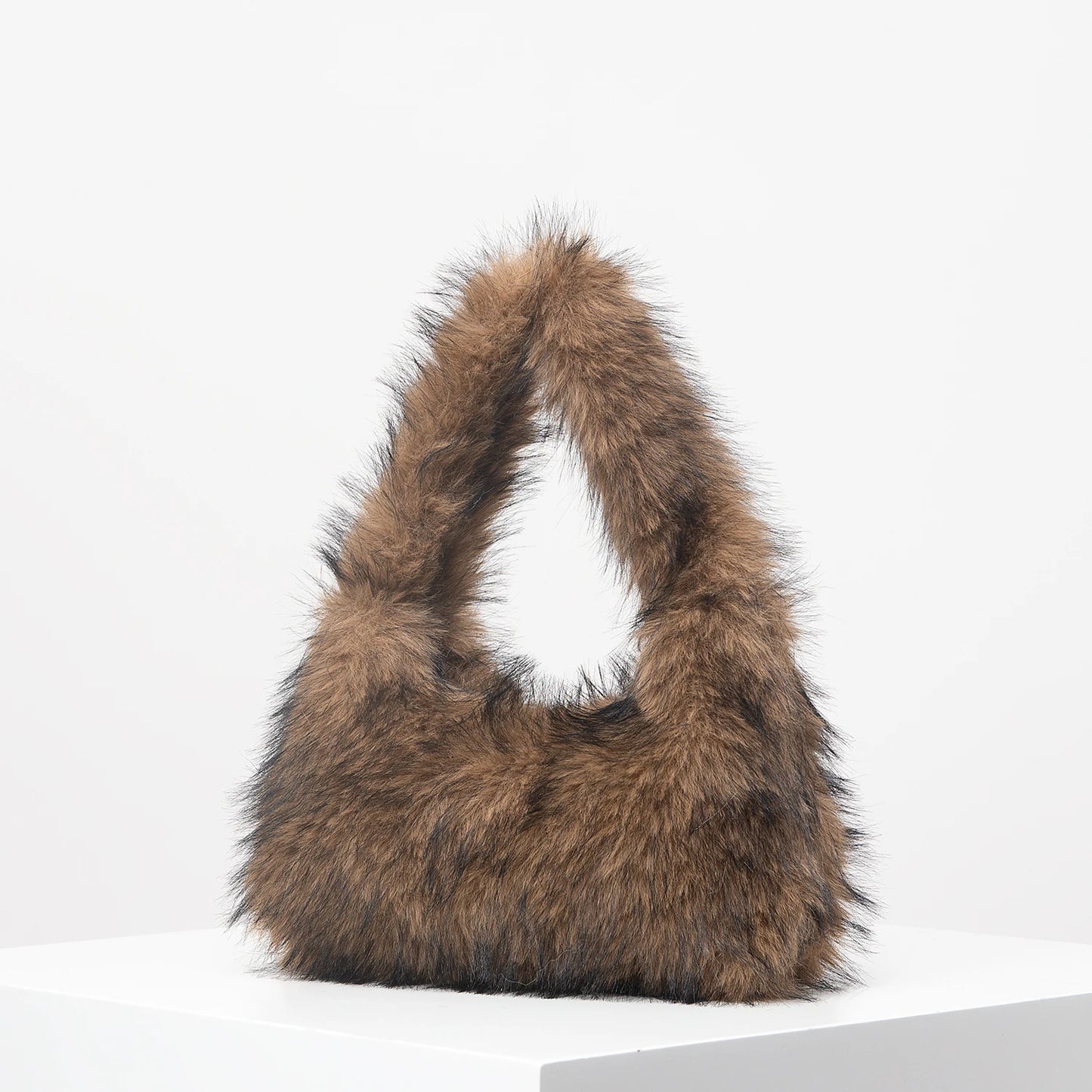 Plush Shoulder Handbag