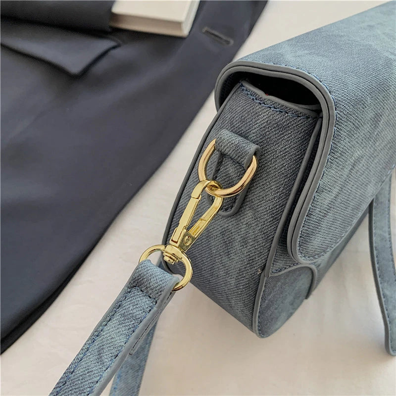 Denim Saddle Crossbody Bags