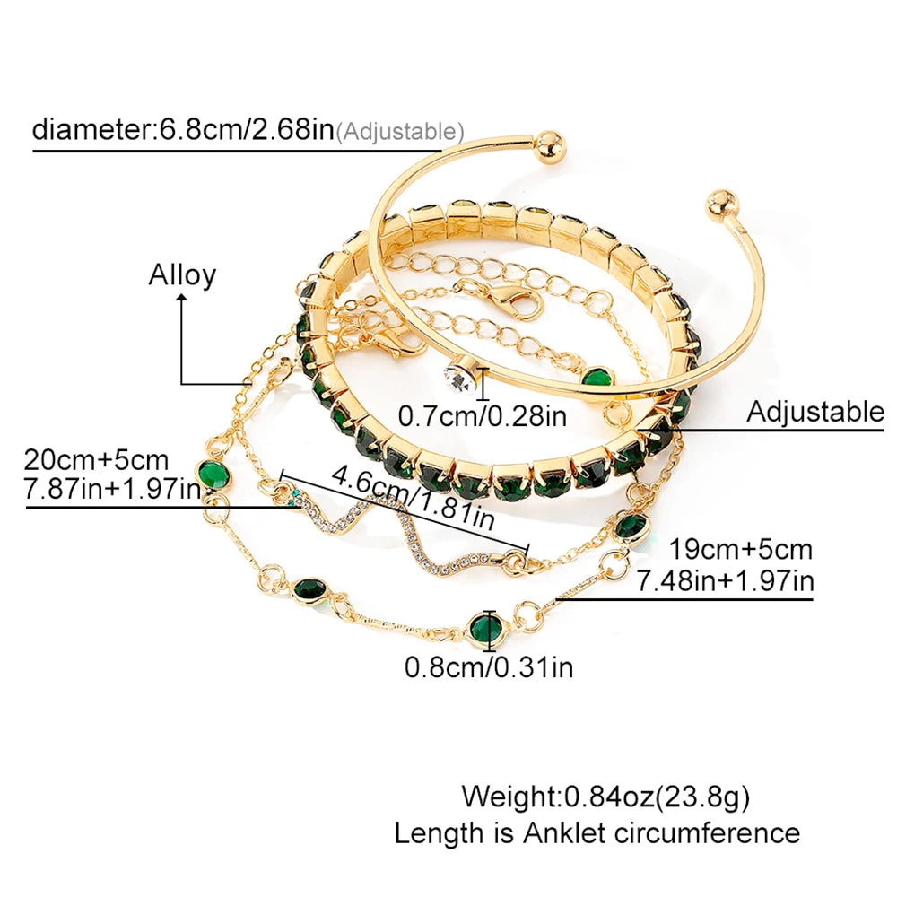 Gemstone Bangle Bracelet Sets