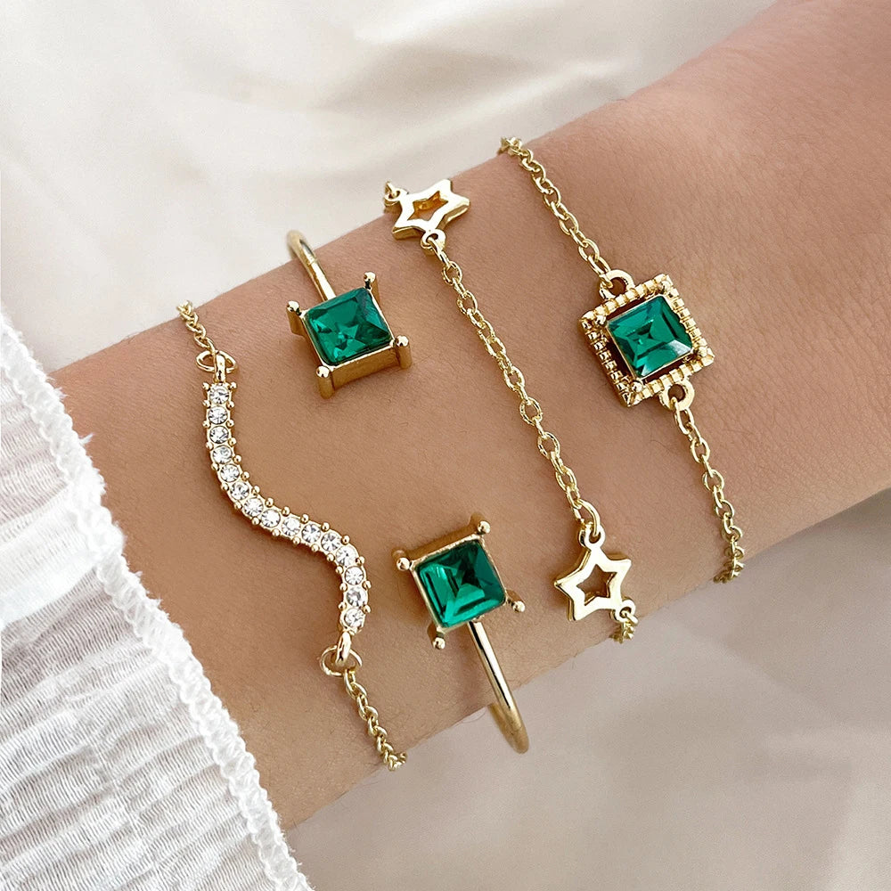 Gemstone Bangle Bracelet Sets