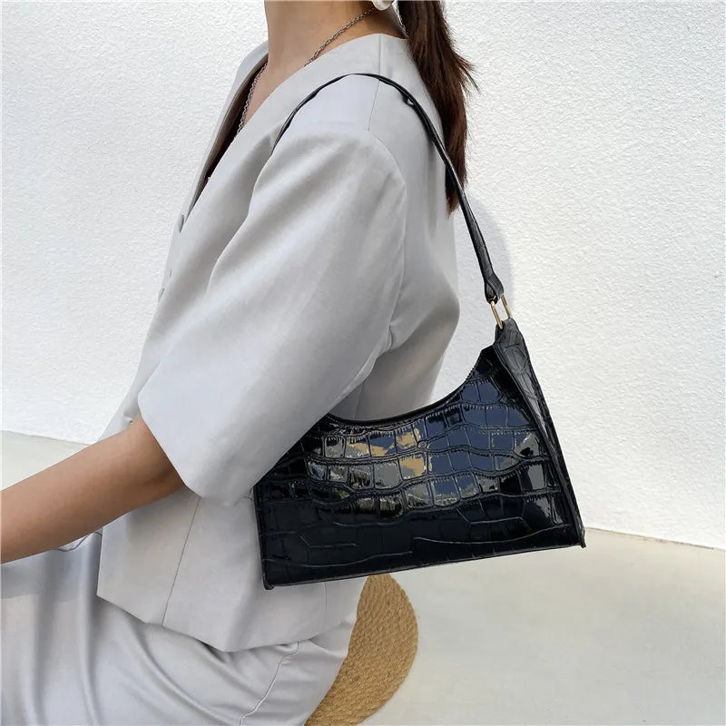 Alligator Pattern Small Handbag