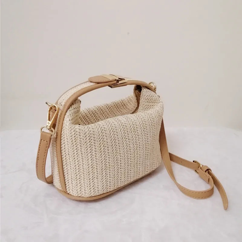 Woven Color Straw Handbag