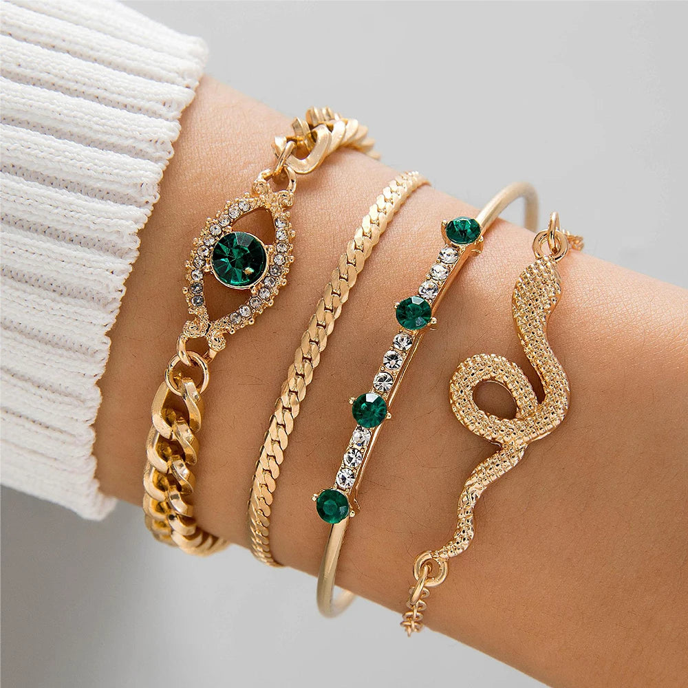 Gemstone Bangle Bracelet Sets