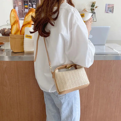 Woven Color Straw Handbag
