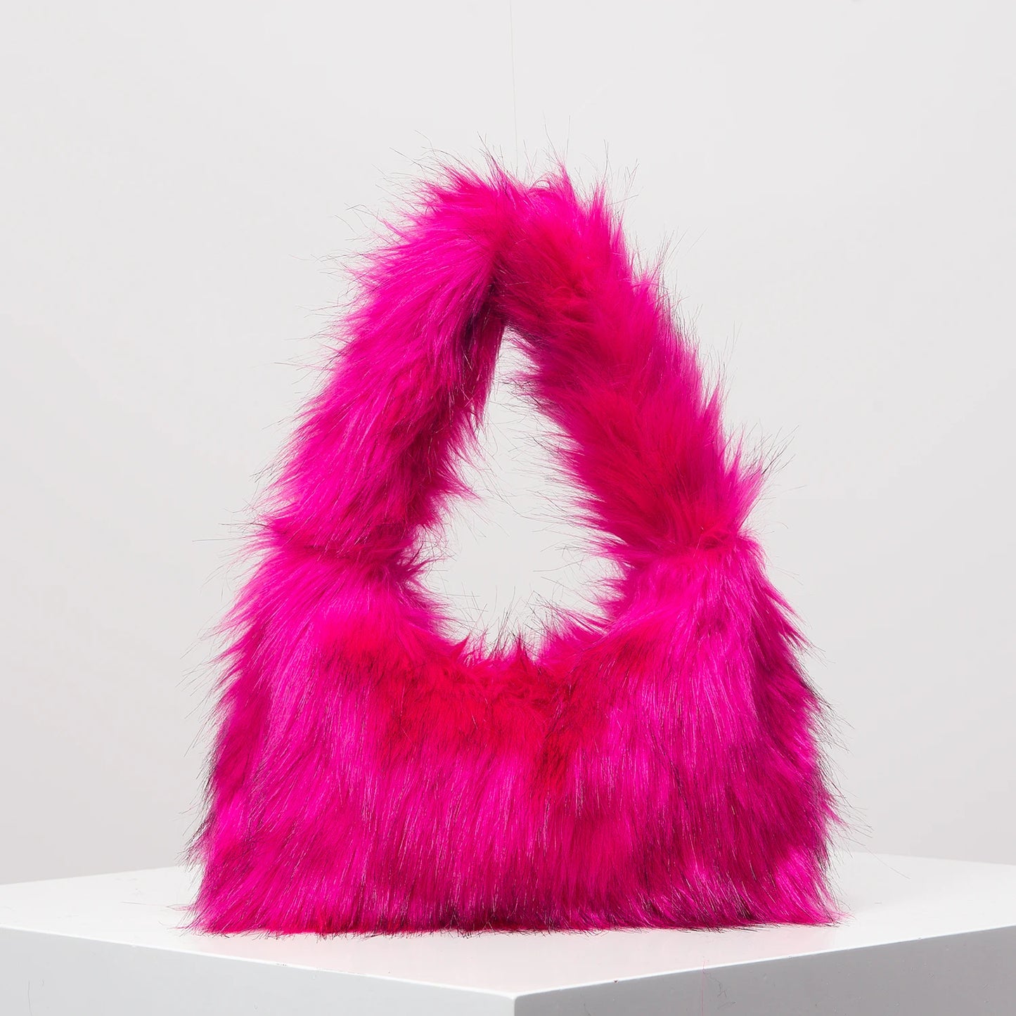Plush Shoulder Handbag