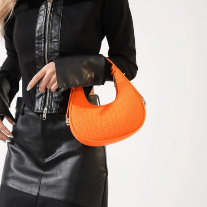 Solid Color Crescent Bag