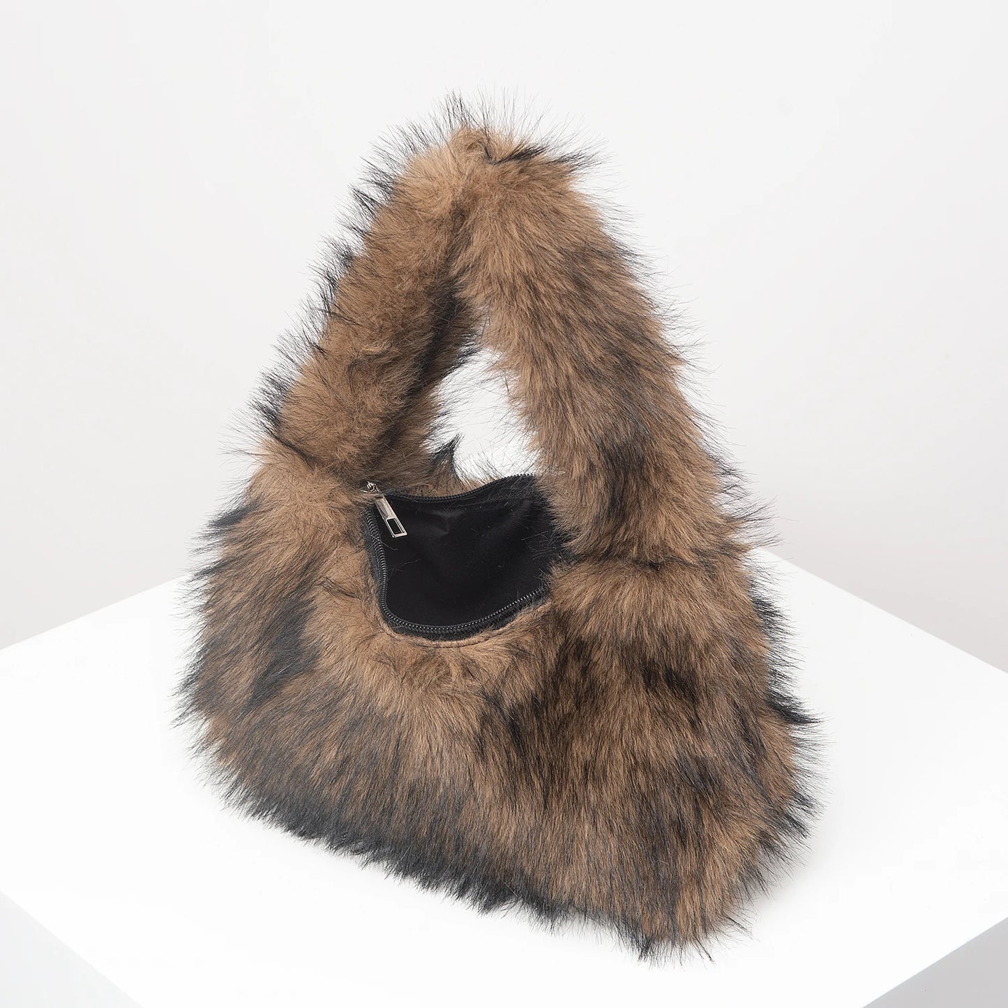 Plush Shoulder Handbag