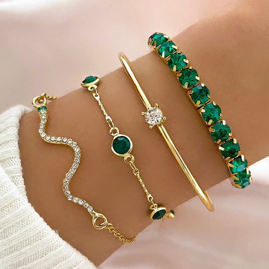 Gemstone Bangle Bracelet Sets