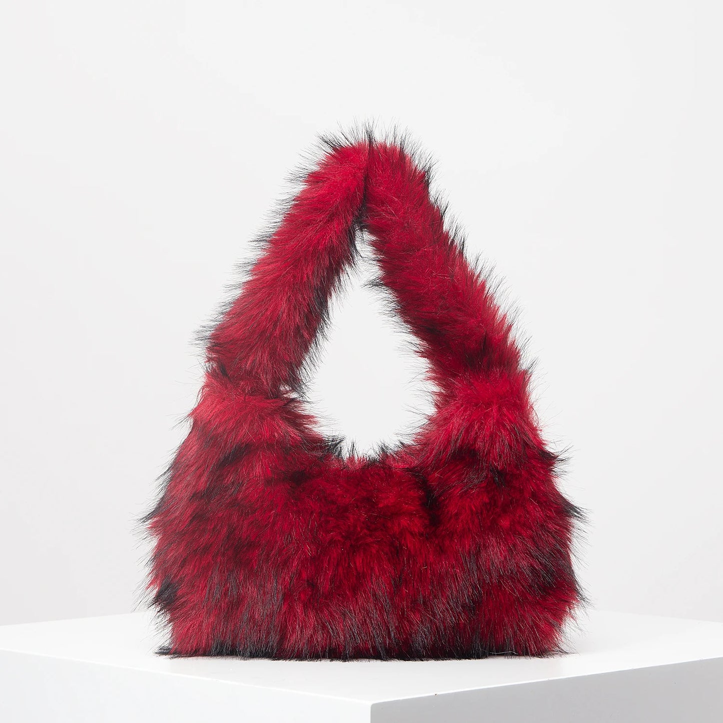 Plush Shoulder Handbag