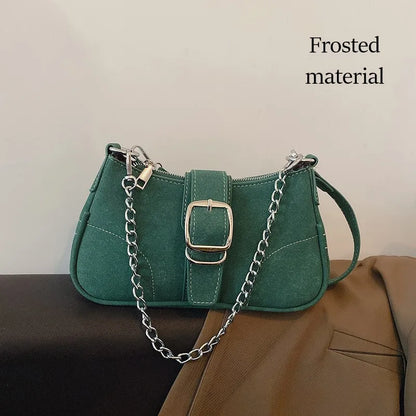 Denim Chain Shoulder Bag