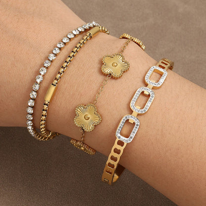 Gold Clover Bracelet