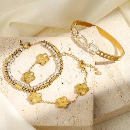 Gold Clover Bracelet