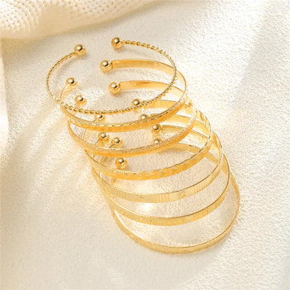 7 Pcs/Set Punk Gold Bracelets