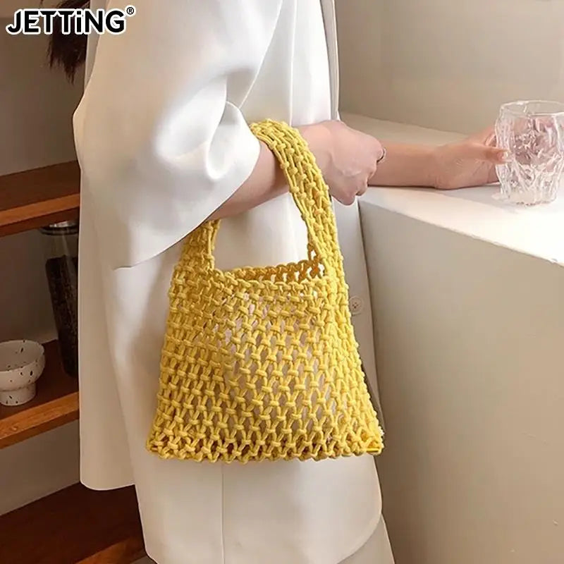 Knitting Crochet Beach Shoulder Bag