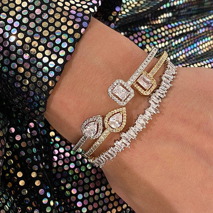 ZAKOL 3pcs Adjustable Open Bangle Bracelets