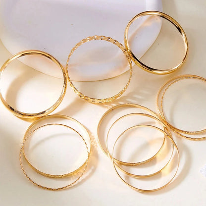 10pcs/set Metal Bangles Set