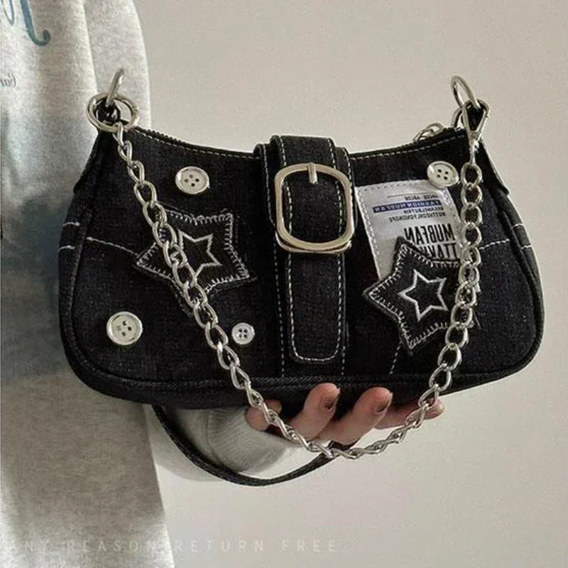Stars Pattern Y2K Handbag