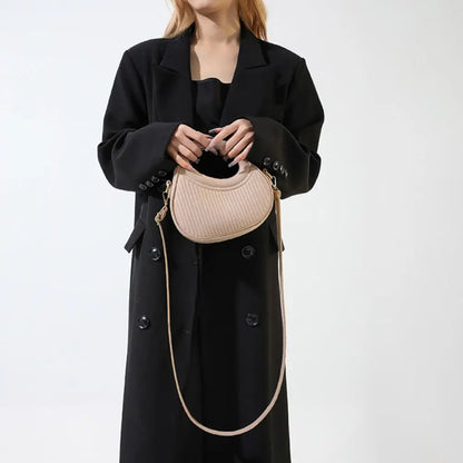 Leather Felt Crossbody Bag