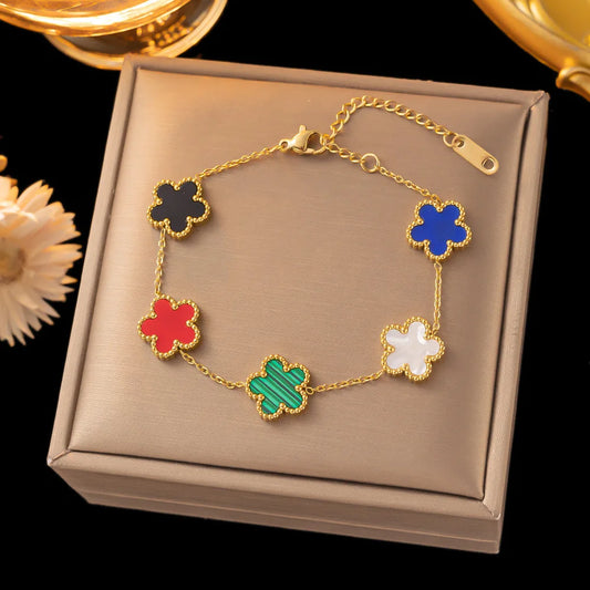 Clover Multi- Colored Bracelet