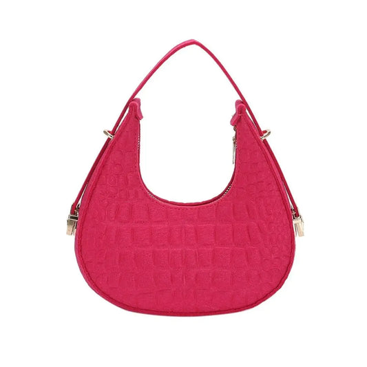Solid Color Crescent Bag