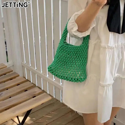 Knitting Crochet Beach Shoulder Bag