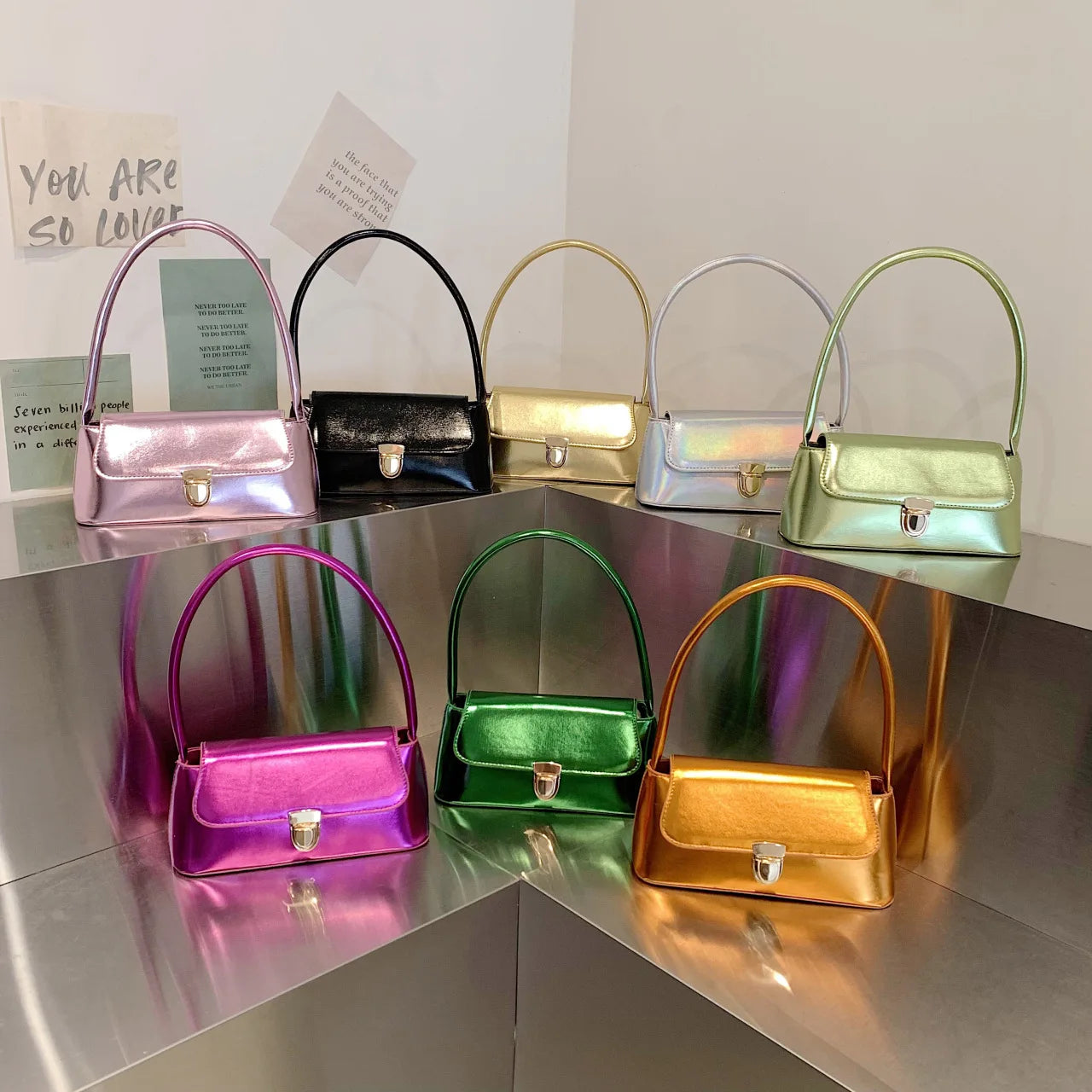 PU Leather Fashion Small Tote Bag