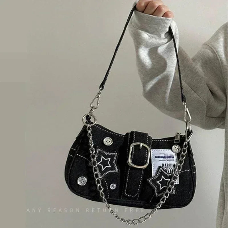 Stars Pattern Y2K Handbag