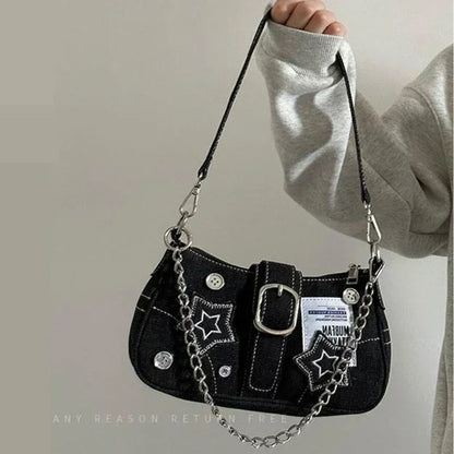 Stars Pattern Y2K Handbag