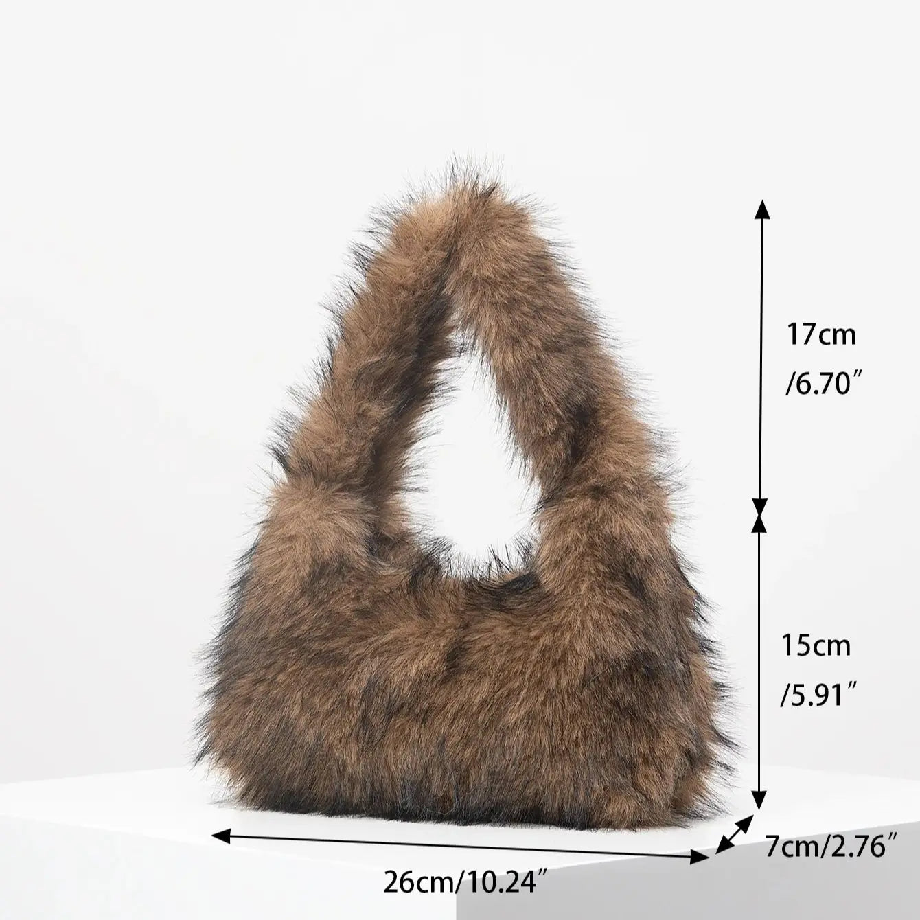 Plush Shoulder Handbag