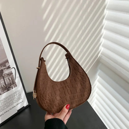Solid Color Crescent Bag