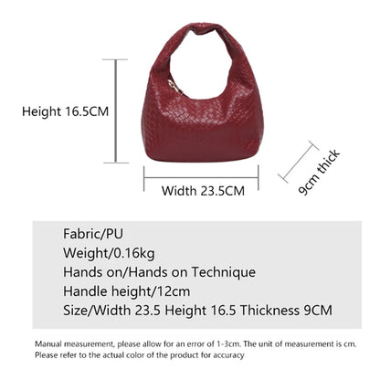 Woven Embossed Hobo Bag