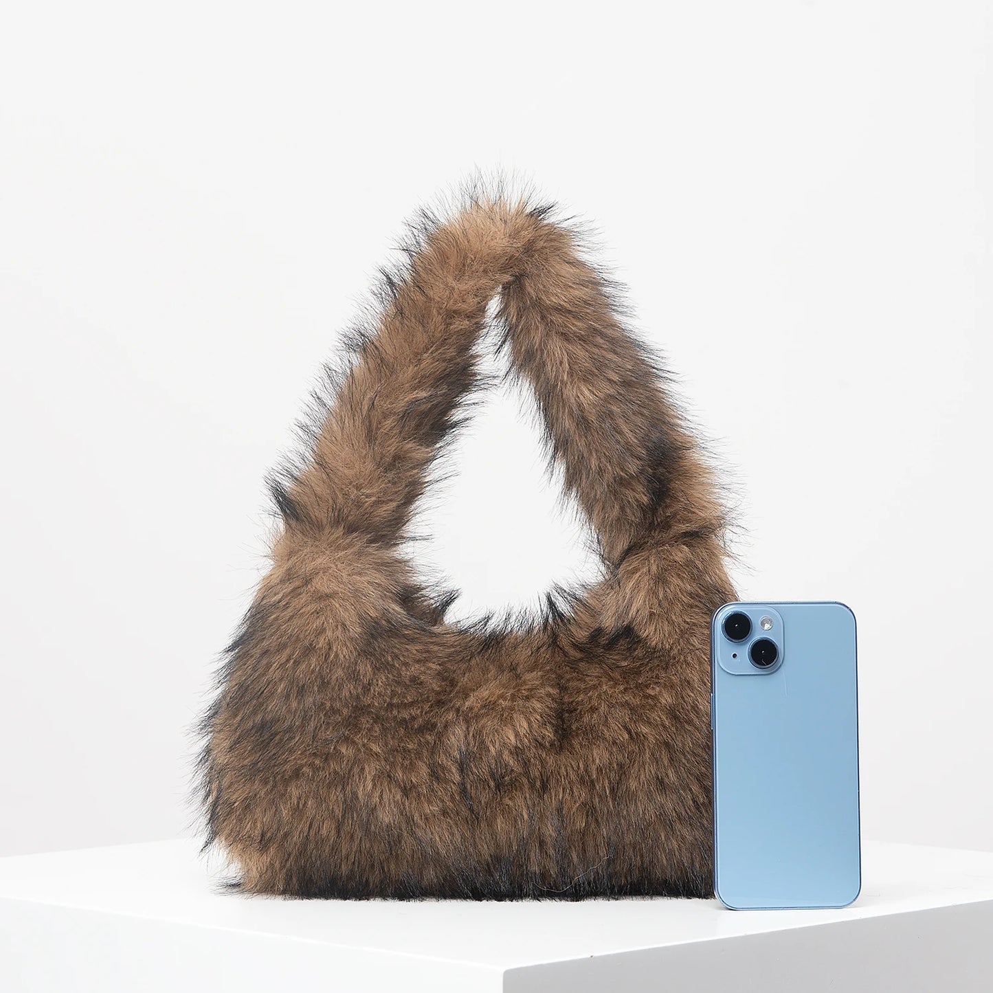 Plush Shoulder Handbag