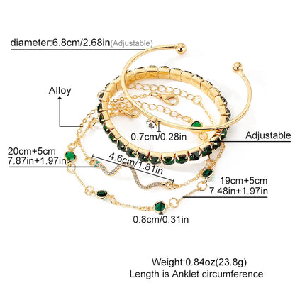 Gemstone Bangle Bracelet Sets